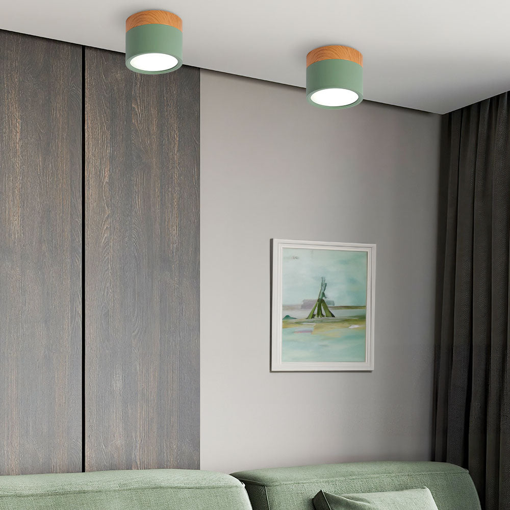 LED Taklampe Moderne Flush Mount Sylinder Luvikno