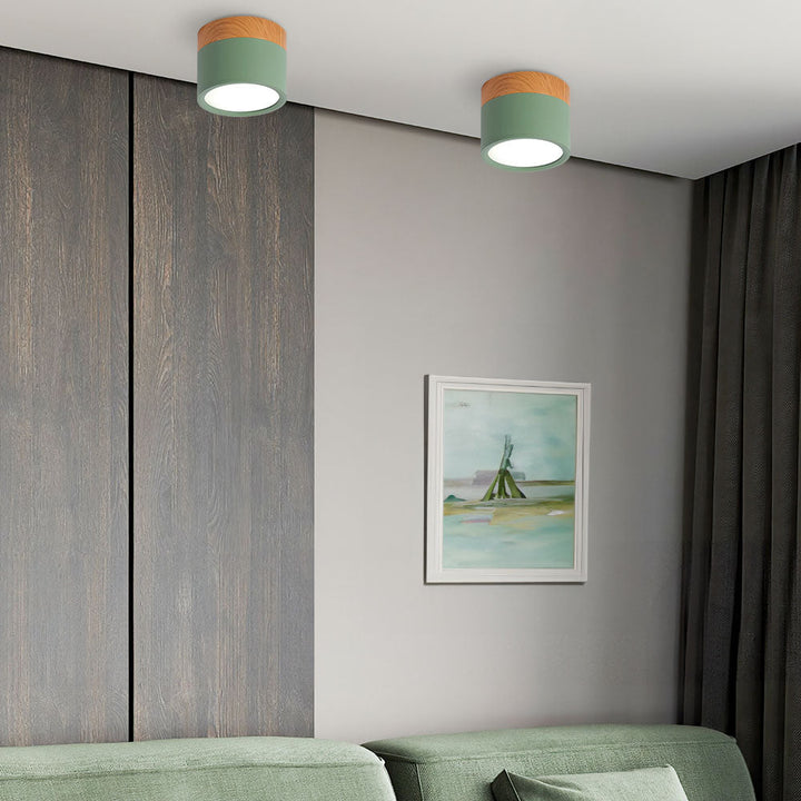 LED Taklampe Moderne Flush Mount Sylinder Luvikno