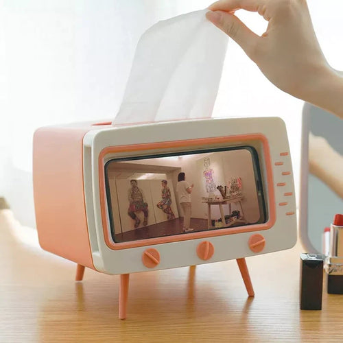 Kreativ Tv Tissue Box Holder Med Telefonholder Luvikno
