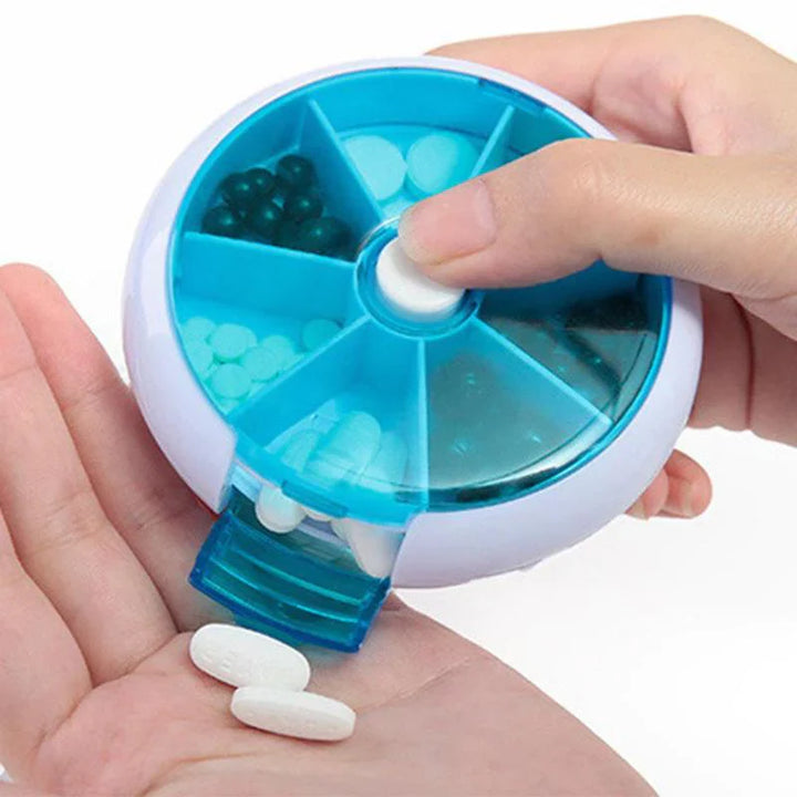 Plastisk pillelagringsorganisator - Piller rund etui boks for reise Luvikno