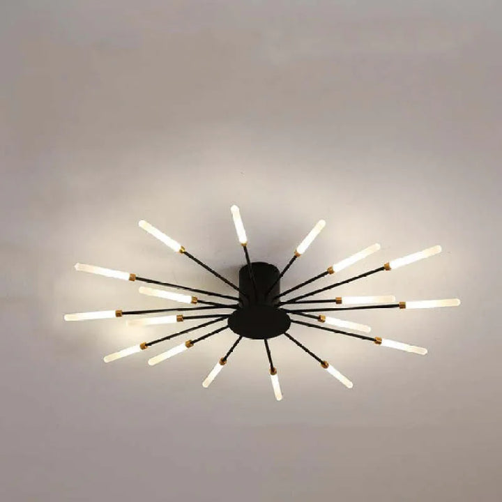 Taklampe moderne metall LED krystallampe Luvikno