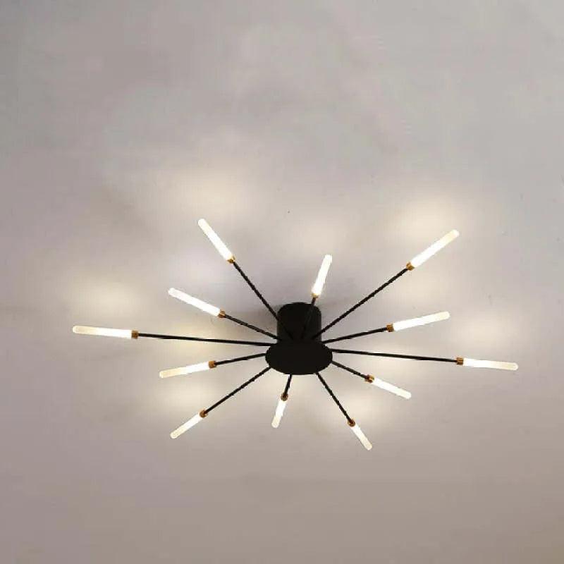 Taklampe moderne metall LED krystallampe Luvikno