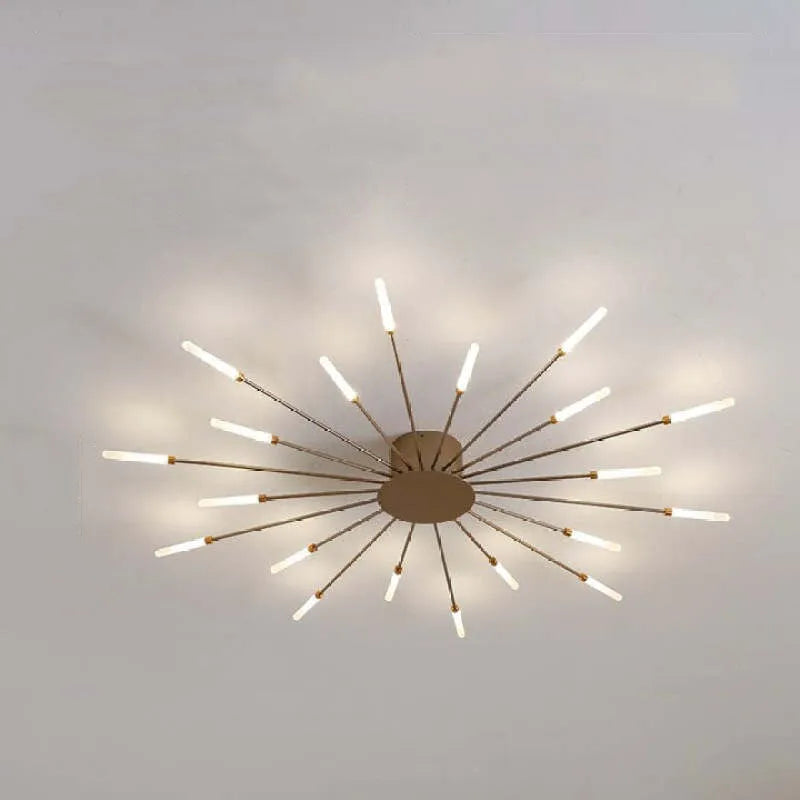 Taklampe moderne metall LED krystallampe Luvikno