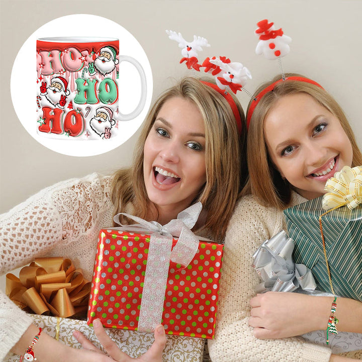 3D Jul Gingerbreadmann Keramisk Kaffe Kopp | Luvikno