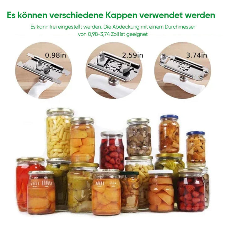 Størrelsesjusterbar boksåpner laget av rustfritt stål | Luvikno