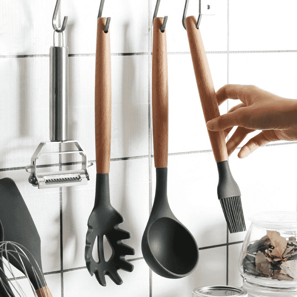 9 Pcs Silikon Kjøkkenredskaper Sett | Luvikno