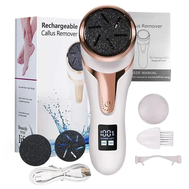 Oppladbar pleieenhet for callus Luvikno