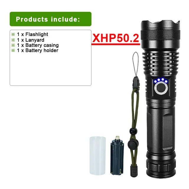 Oppladbar LED-lommelykt for Adventure Luvikno