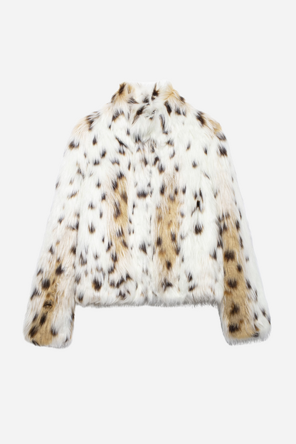 Luvik | Leopardi-kuvioinen keinonahkatakki