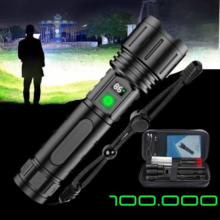 Luvikno | UltraStrong Natt Syns Lommelykt Pro – Oppladbar Aluminium Lampe