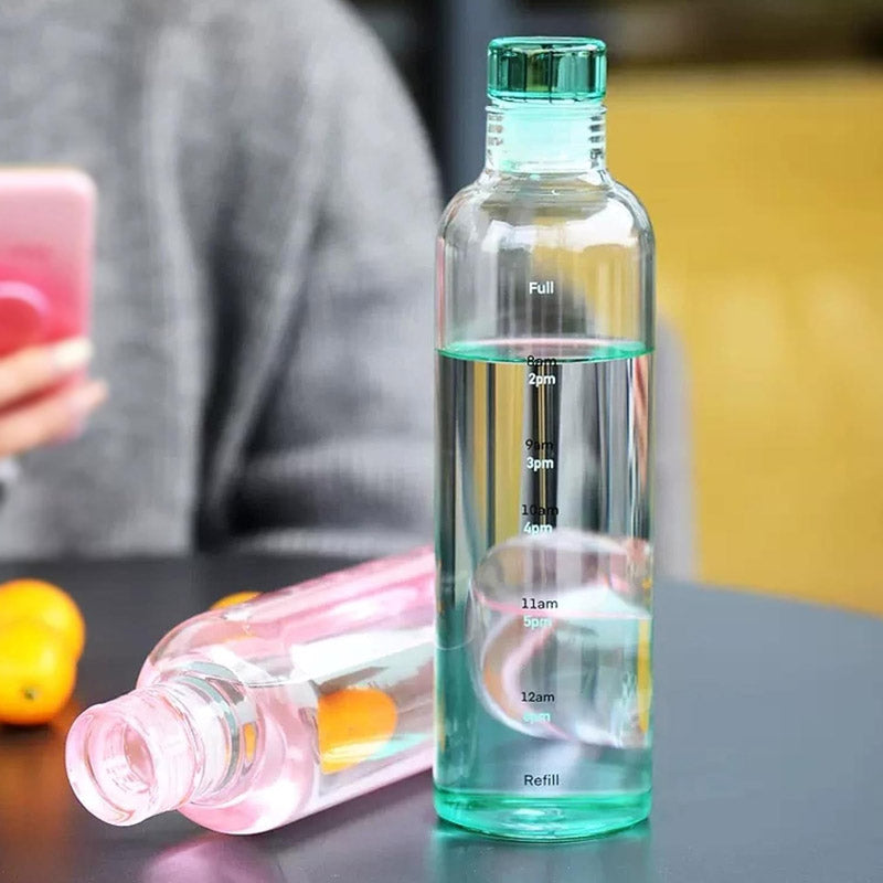 Plastiske Vannflasker Med Tidsmarkør 500 ML Luvikno