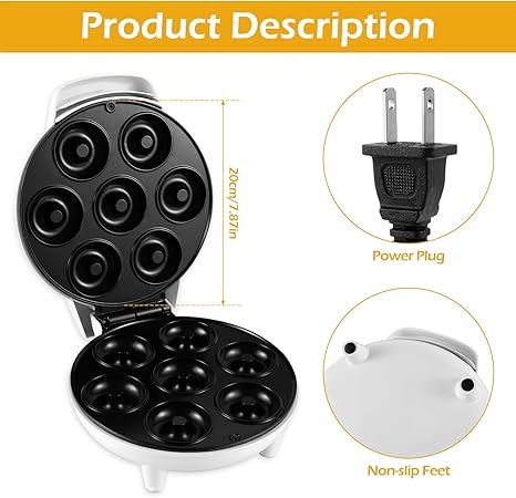 Electric 3 PC Donut Maker Luvikno