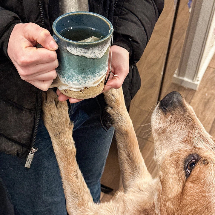 Paw 3D Utskrevet Keramisk Kystlinje Kaffe Mugge | Luvikno
