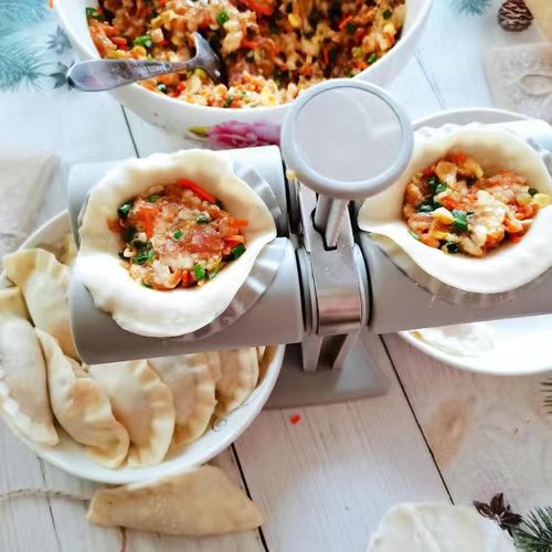 🥟Hushold Dobbel Hode Automatisk Dumpling Maker Form🧑‍🍳God hjelp i kjøkkenet | Luvikno