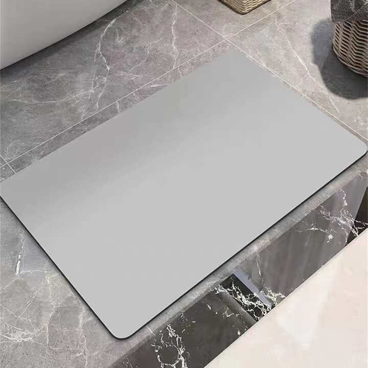 Solid Color Anti-Slip Badematmyk Rask-Dry Vaskbar Dusjmatte | Luvikno