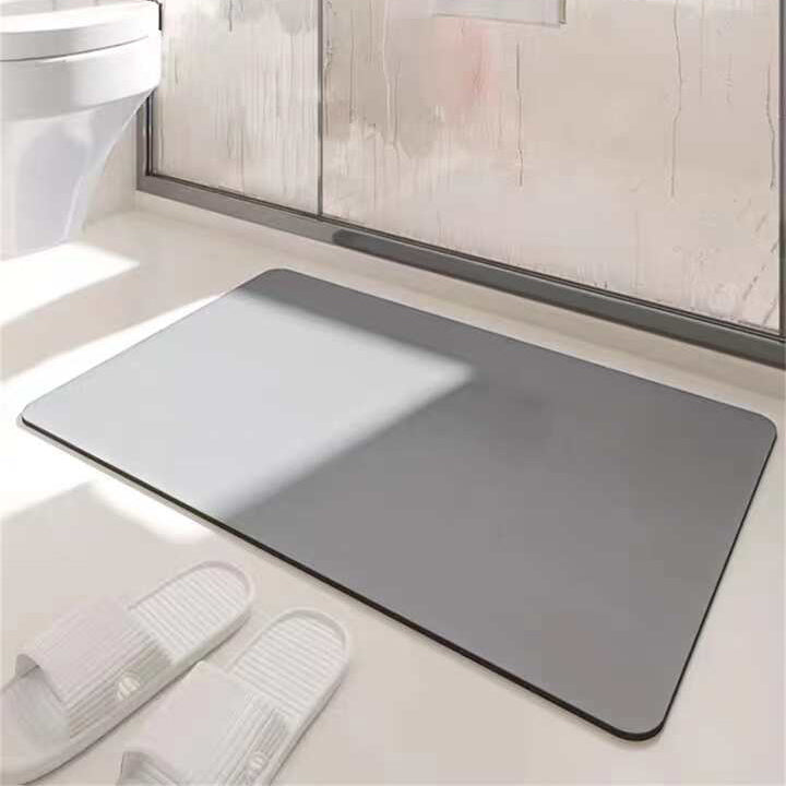 Solid Color Anti-Slip Badematmyk Rask-Dry Vaskbar Dusjmatte | Luvikno