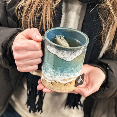 Paw 3D Utskrevet Keramisk Kystlinje Kaffe Mugge | Luvikno