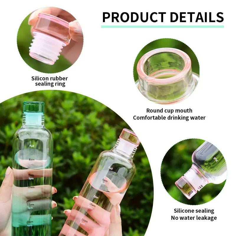 Plastiske Vannflasker Med Tidsmarkør 500 ML Luvikno