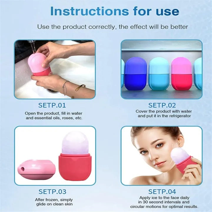 Silicone Face Ice Roller Luvikno
