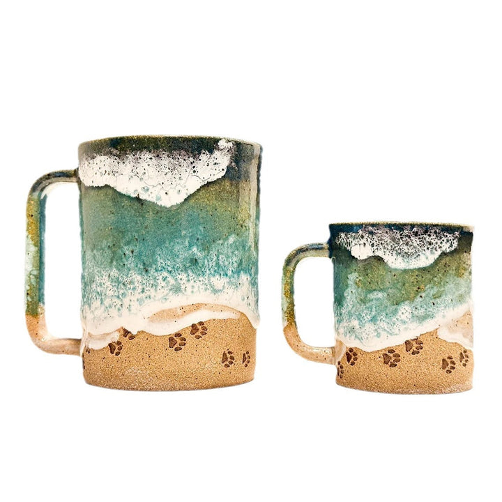 Paw 3D Utskrevet Keramisk Kystlinje Kaffe Mugge | Luvikno