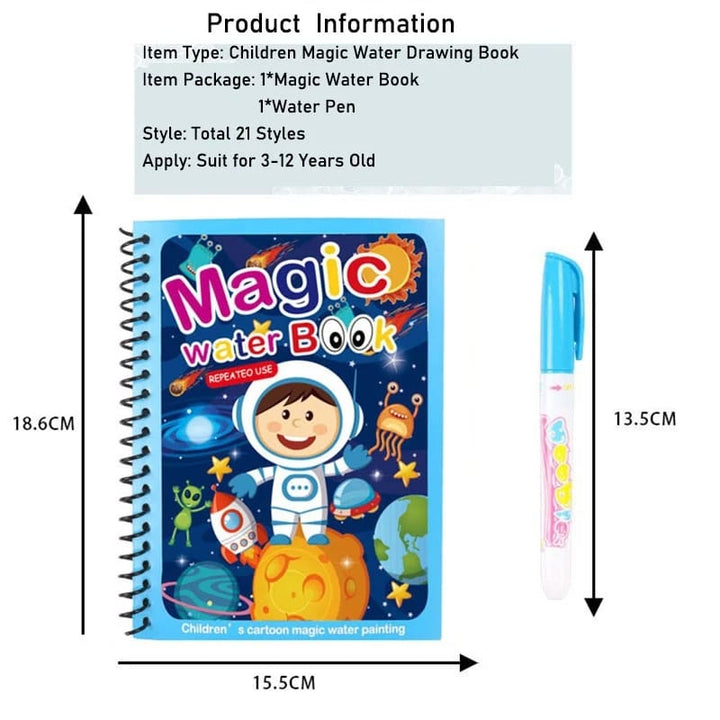 Magic Water Coloring Drawing Book Luvikno