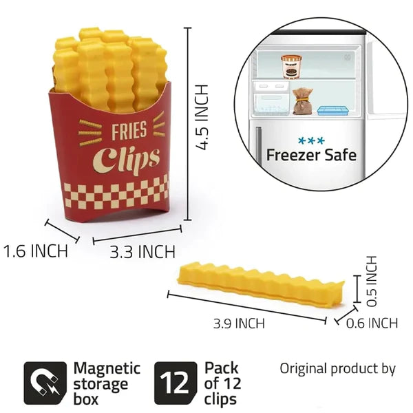 Magnetiske pommes frites stil matpakketang (12stk) Luvikno