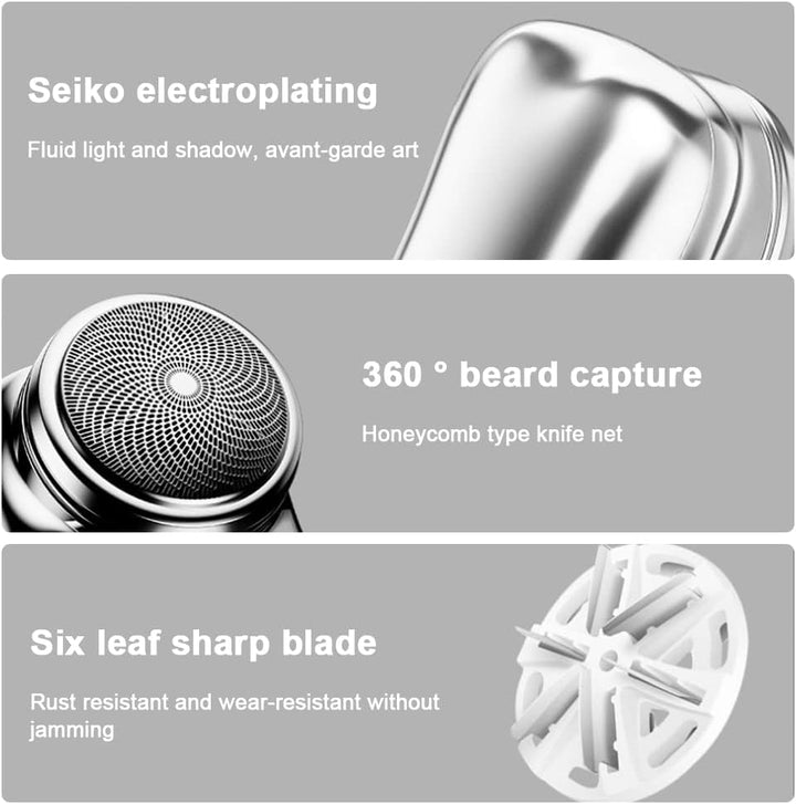 Mini elektrisk lomme smertefri barbermaskin (Vanntett) Luvikno
