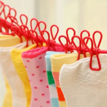 12 Klyper Elastisk Klesline Luvikno
