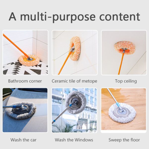 FlexiRein 360° Rotérbar Mikrofiber Rengjøringsmopp | Luvikno