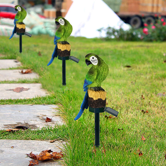 Hage Ørn Ugle Papegøye Statue LED Sollys Utendørs Vanntett Plenlampe | Luvikno