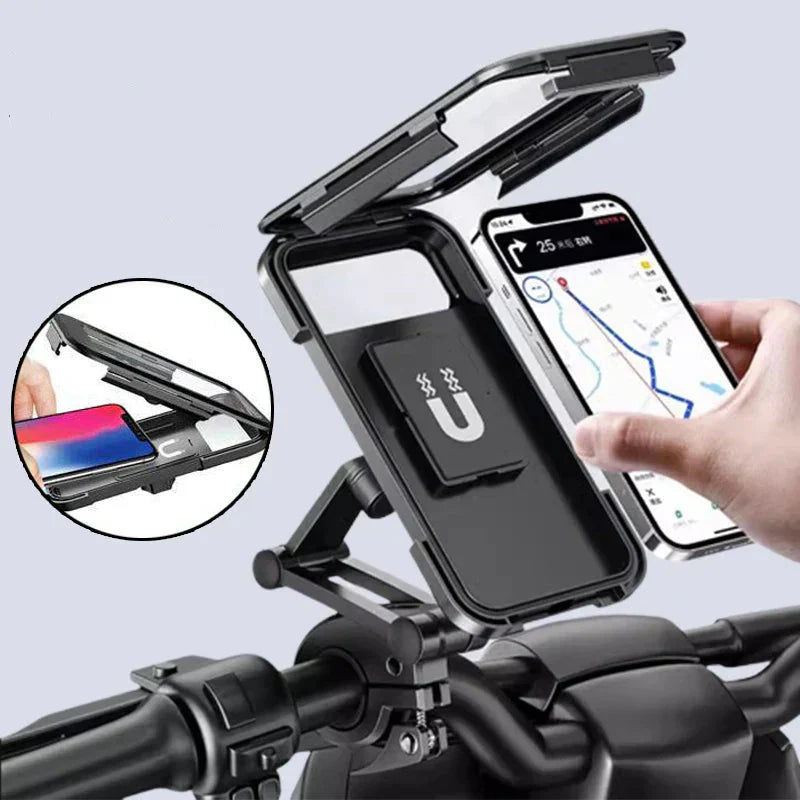 RideCharge Pro – Vanntett telefonholder med USB og 15W trådløs lading for sykkel og el-sykkel | Luvikno