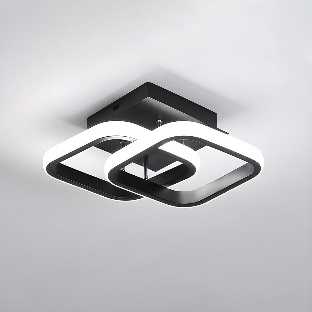 Taklampe med LED svart metallramme Luvikno