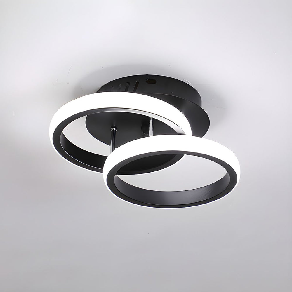 Taklampe med LED svart metallramme Luvikno