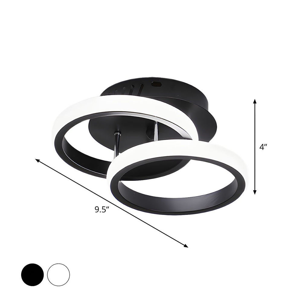 Taklampe med LED svart metallramme Luvikno