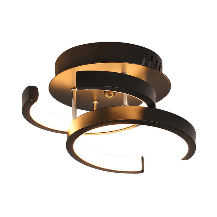 Taklampe med LED svart metallramme Luvikno
