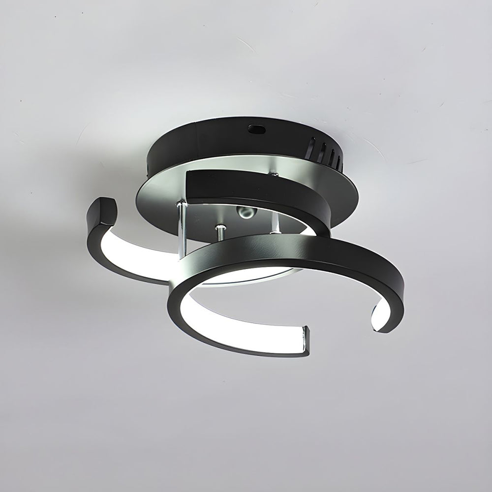 Taklampe med LED svart metallramme Luvikno