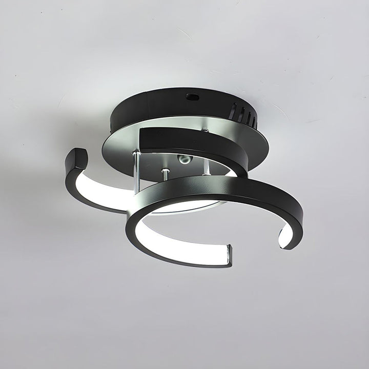 Taklampe med LED svart metallramme Luvikno