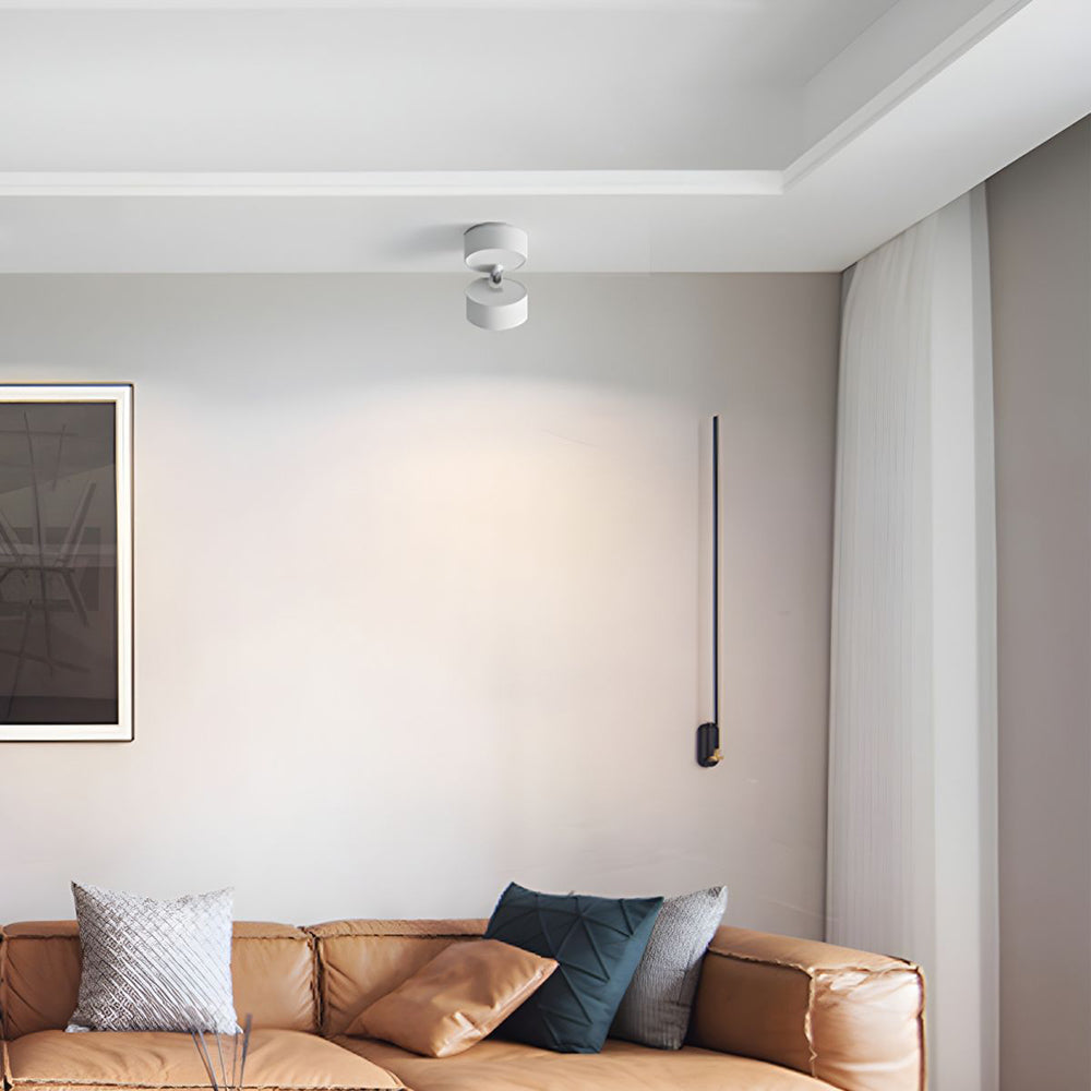 LED taklampe med justerbart spotlight-hode Luvikno