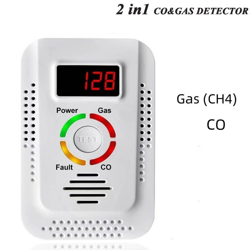 Luvikno | Gasslekkasje Karbonmonoksid CO2 Detektor Alarm for Hjemmet