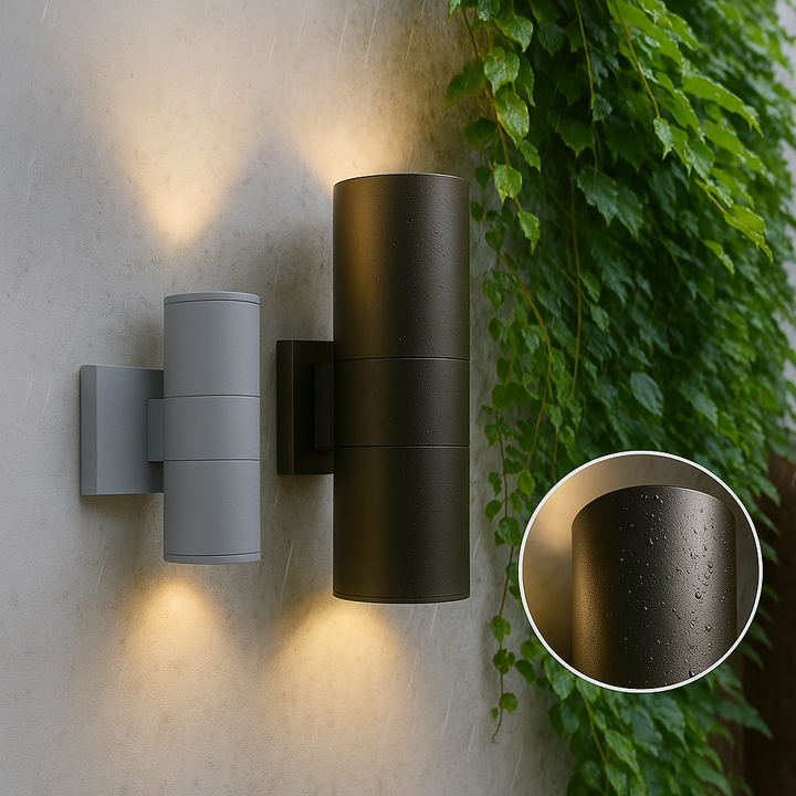 Utendørs Vegglampe med Svart Aluminium Finish Luvikno