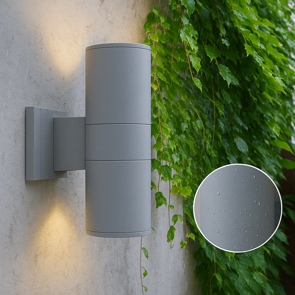 Utendørs Vegglampe med Svart Aluminium Finish Luvikno