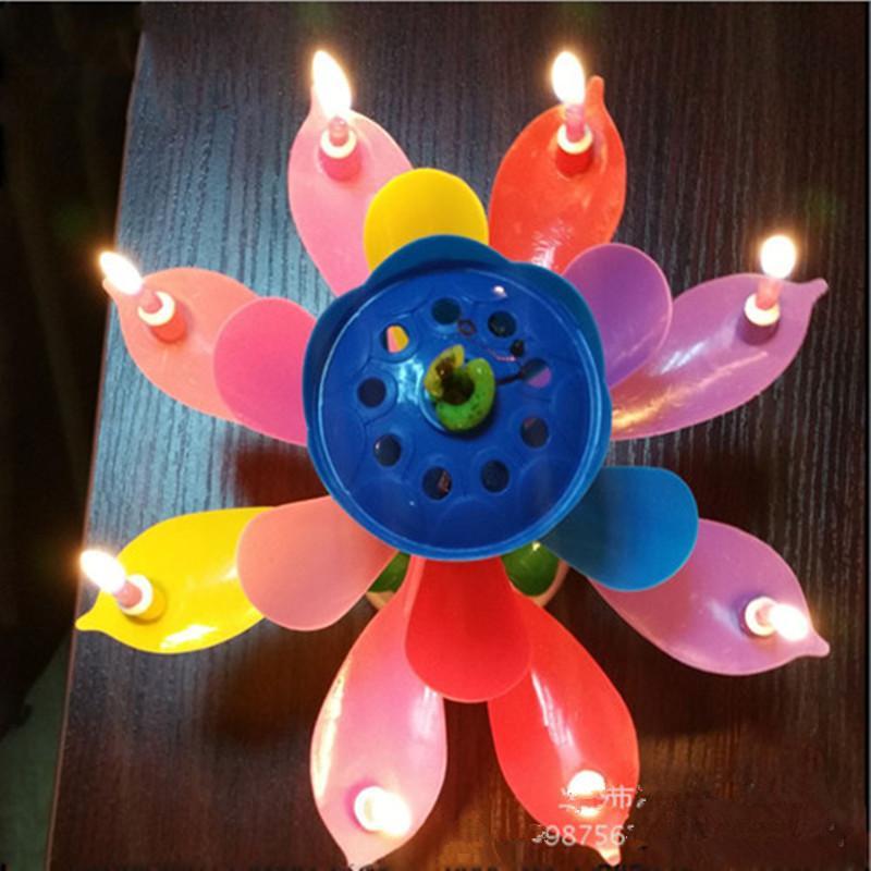 Roterende Lotus Kake Lys | Luvikno