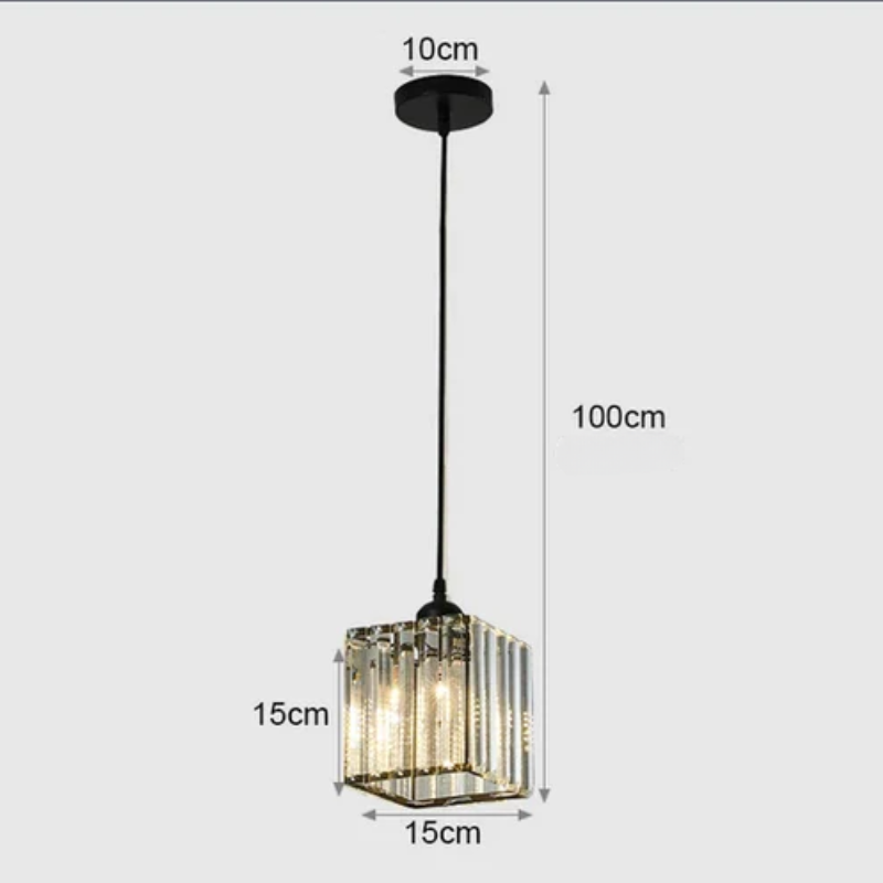 Elegant krystallpendellampe – luksusbelysning for spisestue og stue | Luvikno