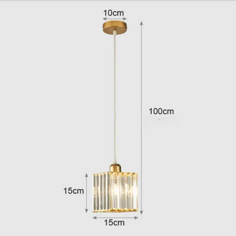 Elegant krystallpendellampe – luksusbelysning for spisestue og stue | Luvikno