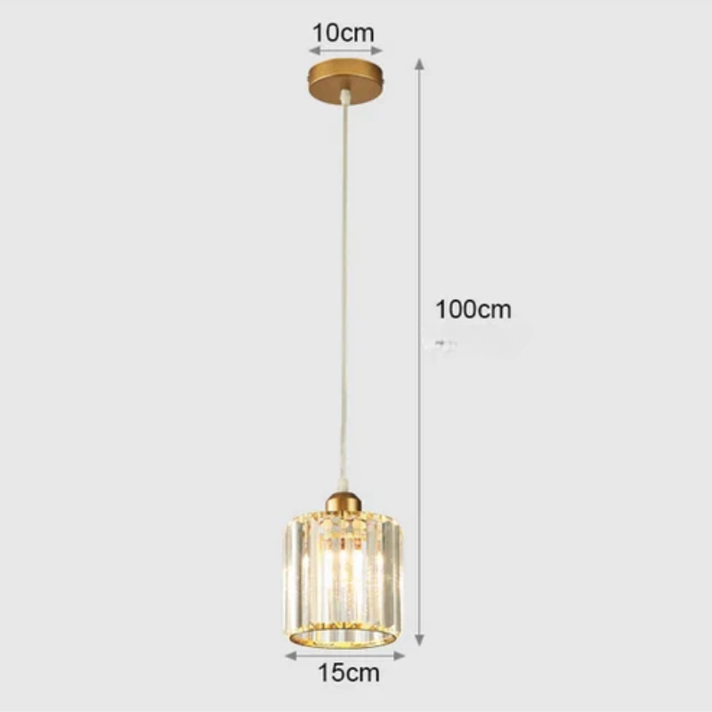 Elegant krystallpendellampe – luksusbelysning for spisestue og stue | Luvikno