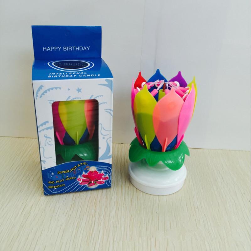 Roterende Lotus Kake Lys | Luvikno