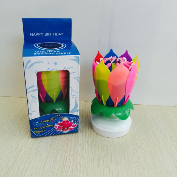 Roterende Lotus Kake Lys | Luvikno