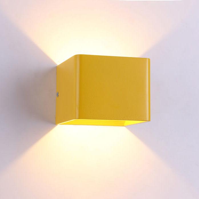 Moderne LED Mini Firkantet Vegglampe | Aluminium | Multifunksjonell Belysning for Stue & Soverom | Luvikno
