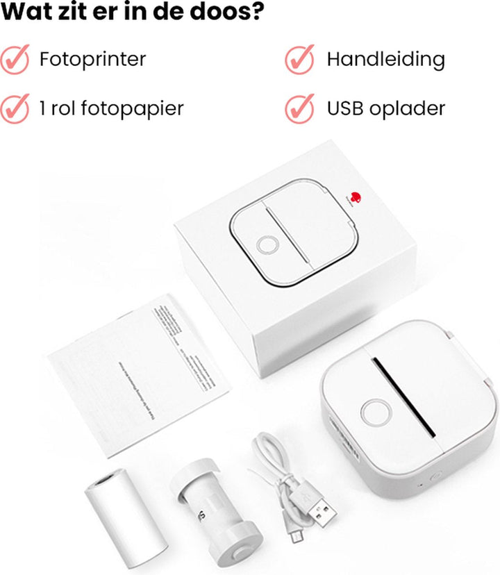 Luvikno | Pocket Printer™ - Inkluderer én gratis rull!