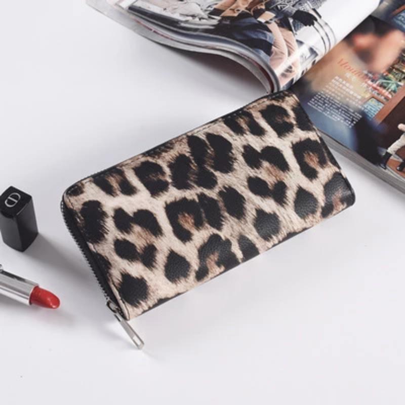 Klassisk Leopardprint Lommebok for Kvinner | Luvikno